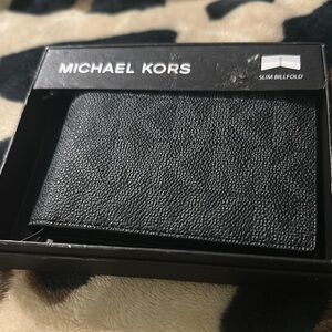 Michael Kors Black Slim Billfold Wallet
